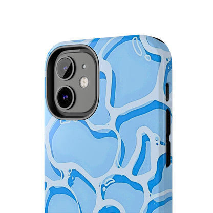 Funda resistente para teléfono con estampado de agua de piscina | Estética