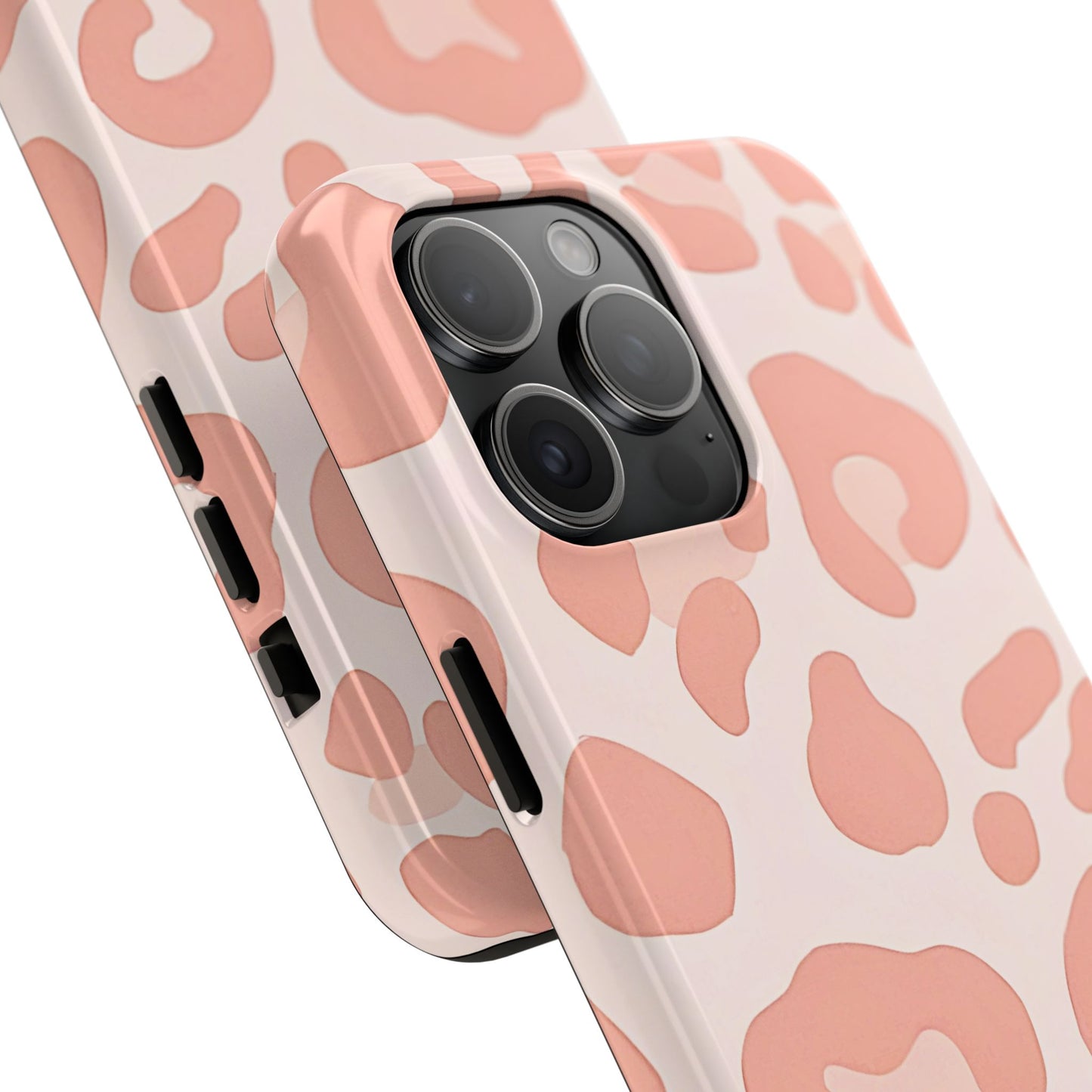 Funda resistente para teléfono con estampado de leopardo rosa preppy | Estética