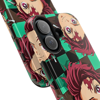 Tanjiro Kamado Head Pattern Tough Phone Case | Anime - Demon Slayer