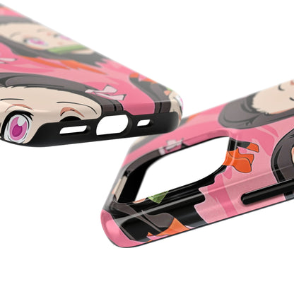 Nezuko Kamado Head Pattern Tough Phone Case | Anime - Demon Slayer