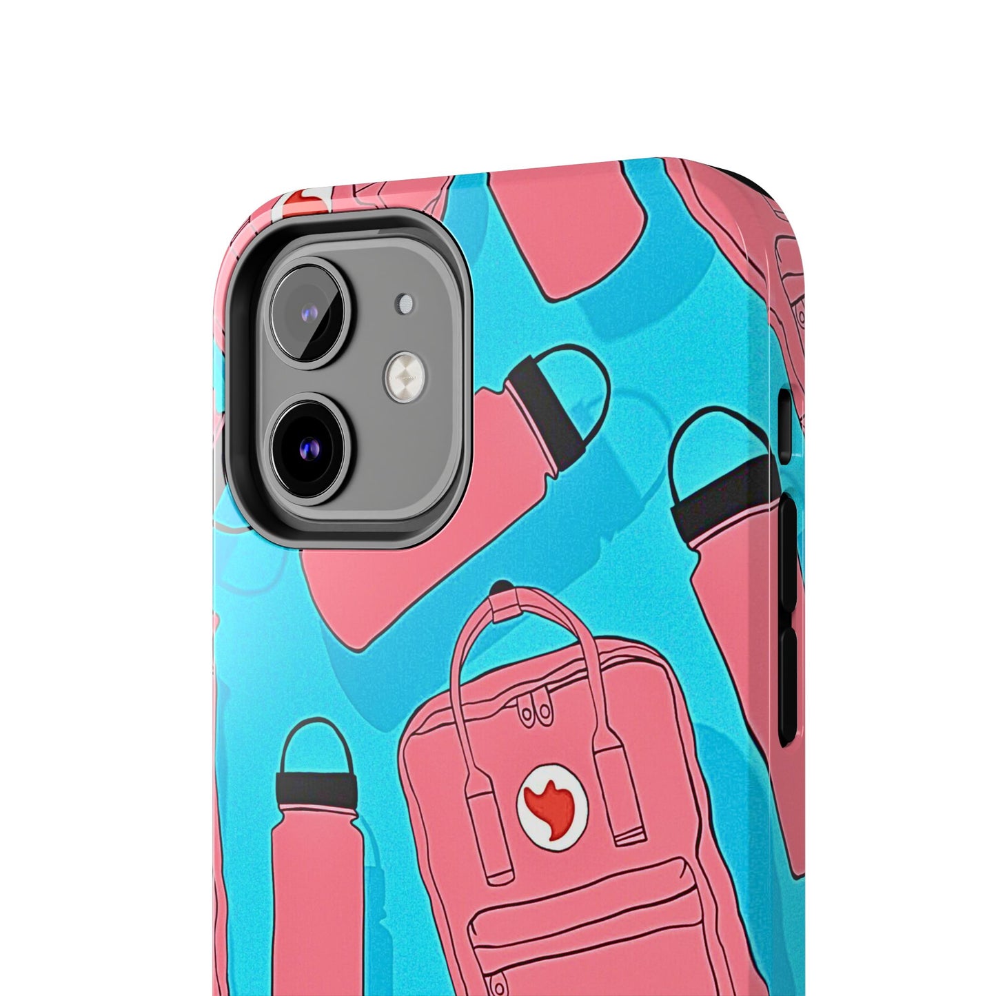 VSCO Kanken Backpack Water Bottle Pink & Blue Tough Phone Case | Aesthetic