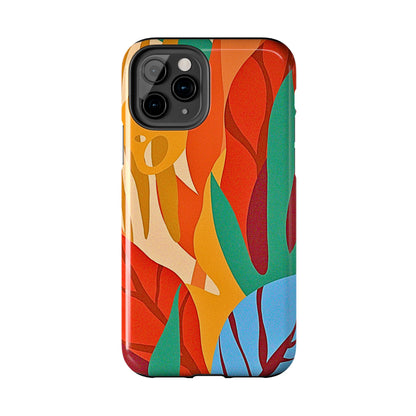 Abstract Autumn Leaves Tough Phone Case | Aesthetic