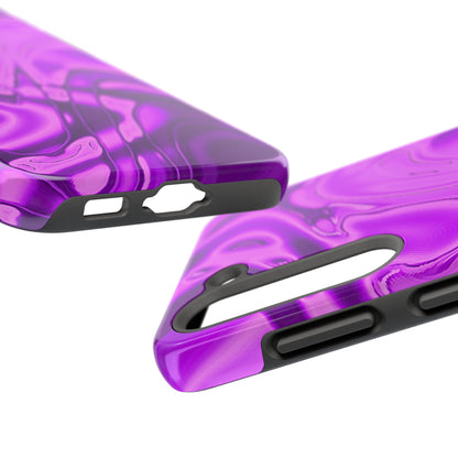 Liquid Metal Purple Tough Phone Case | Aesthetic