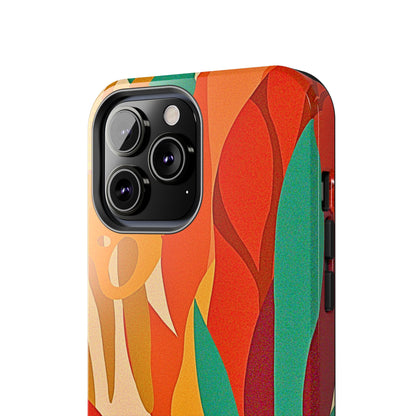 Abstract Autumn Leaves Tough Phone Case | Aesthetic
