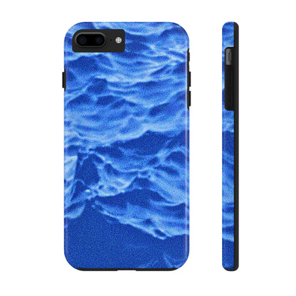 Funda resistente para teléfono azul oscuro con olas del océano borrosas | Estética