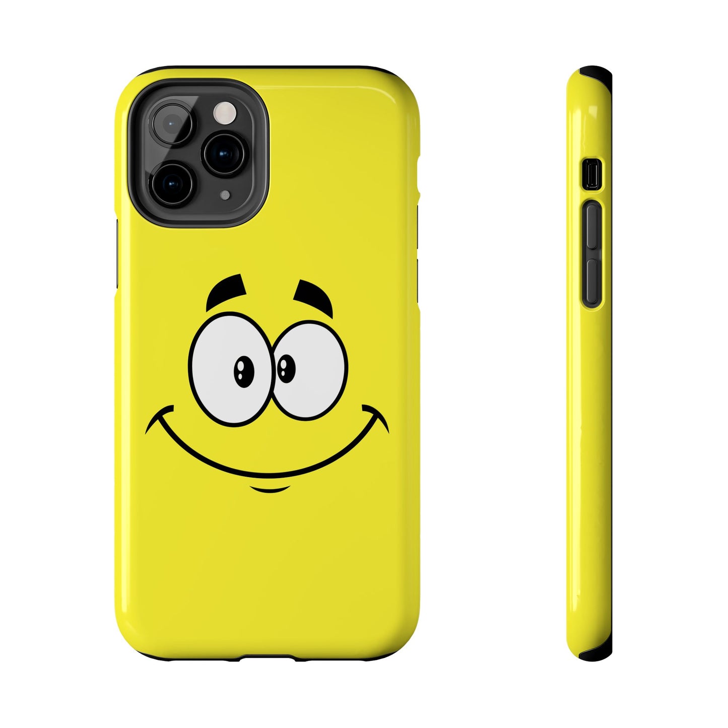 Smiley Happy Face Yellow Minimalist Cartoon Tough Phone Case | Funny