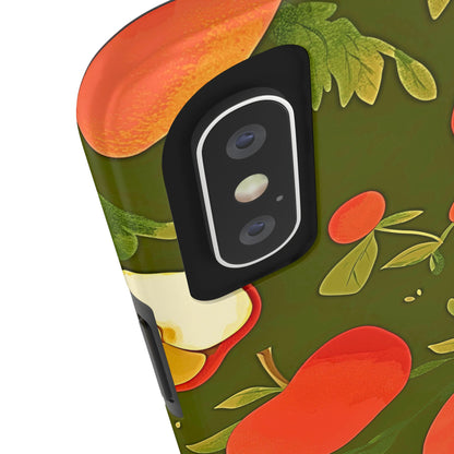 Funda/Cubierta resistente para teléfono con diseño de manzanas y bayas | Estética