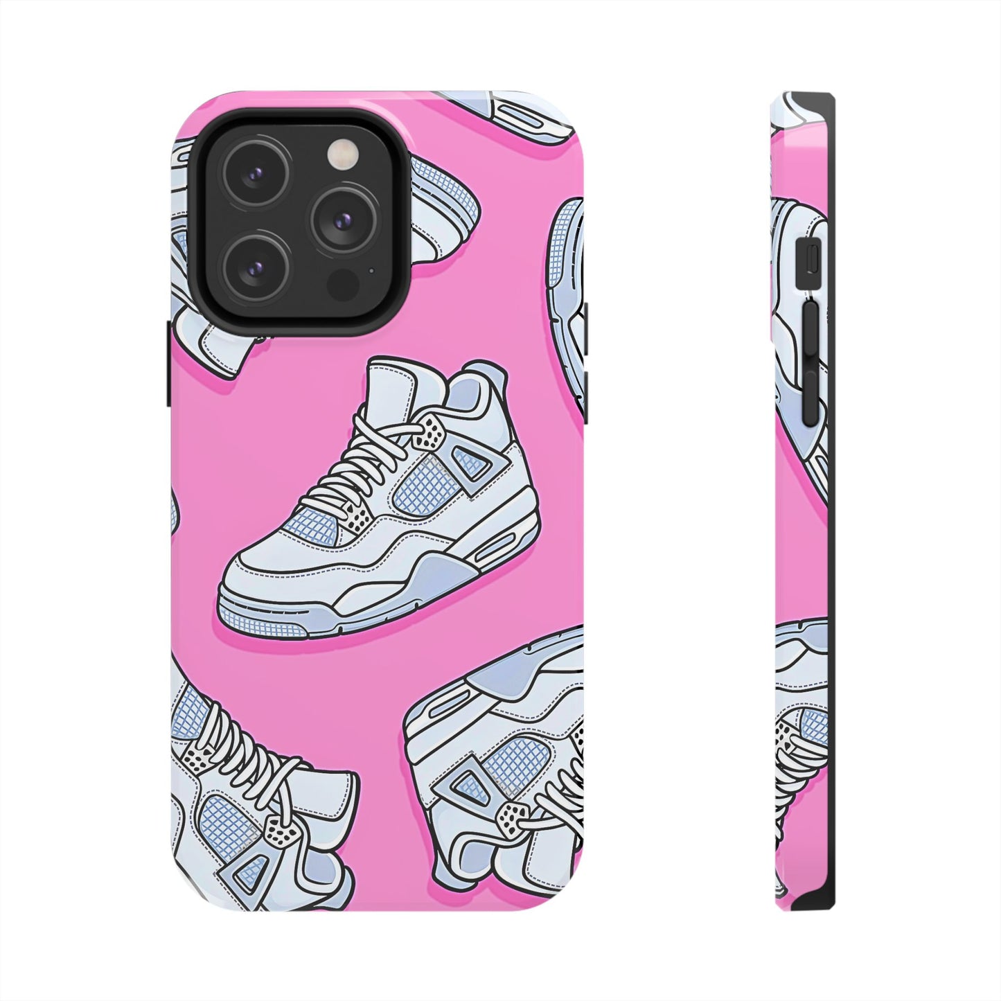Funda resistente para teléfono con diseño de zapatillas Jordan 4 blancas | Estética