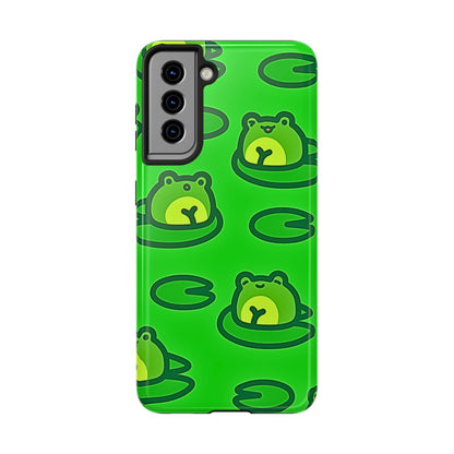 Cute Green Frogs Pattern Tough Phone Case | Animals
