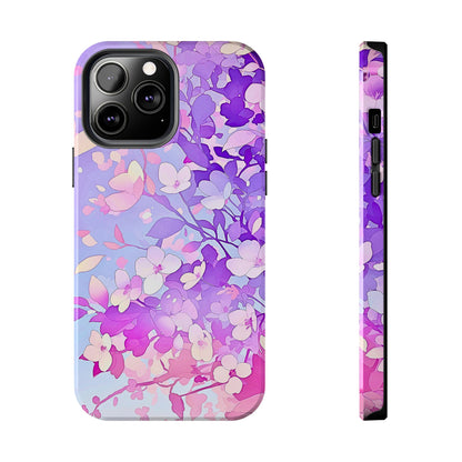 Funda resistente para teléfono con delicados estampados florales en tonos pastel | Estética
