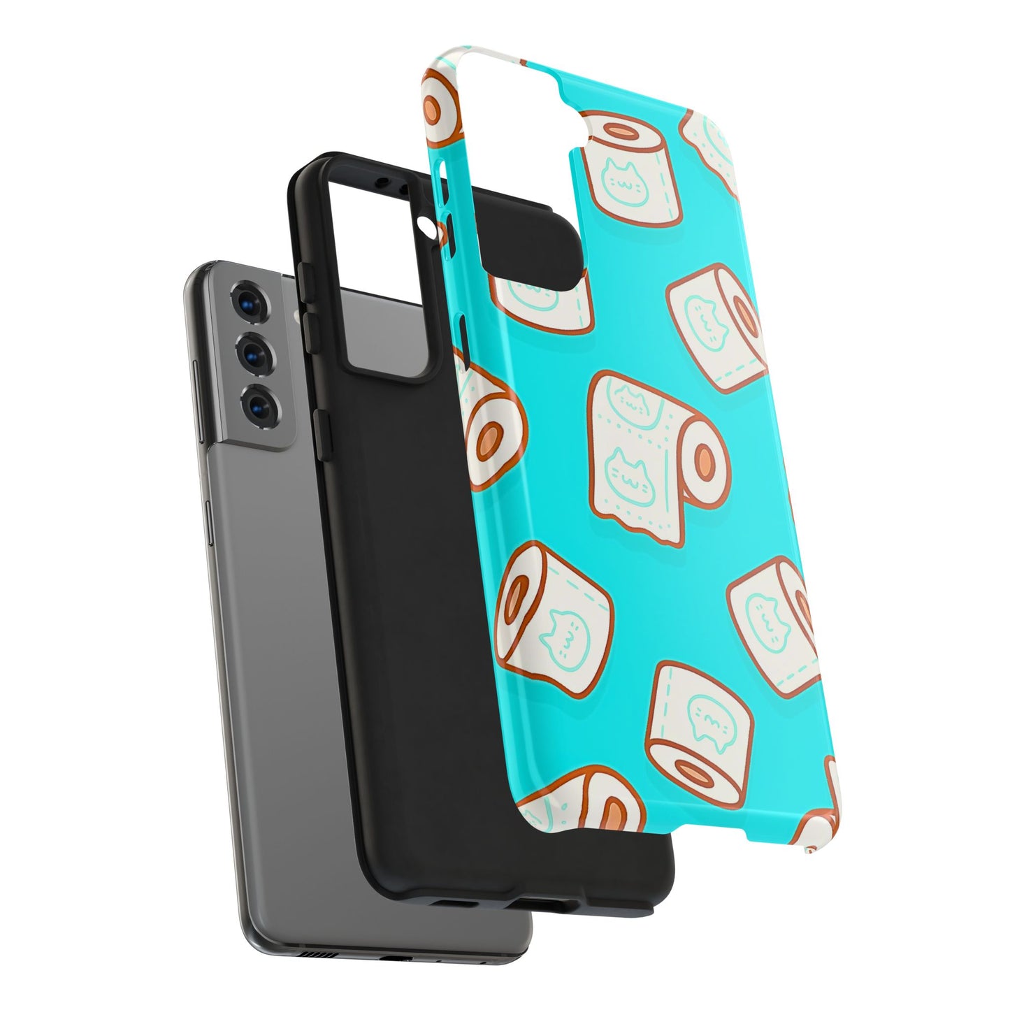 Funda resistente para teléfono con estampado de papel higiénico kawaii | Estética