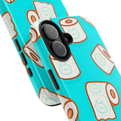 Funda resistente para teléfono con estampado de papel higiénico kawaii | Estética
