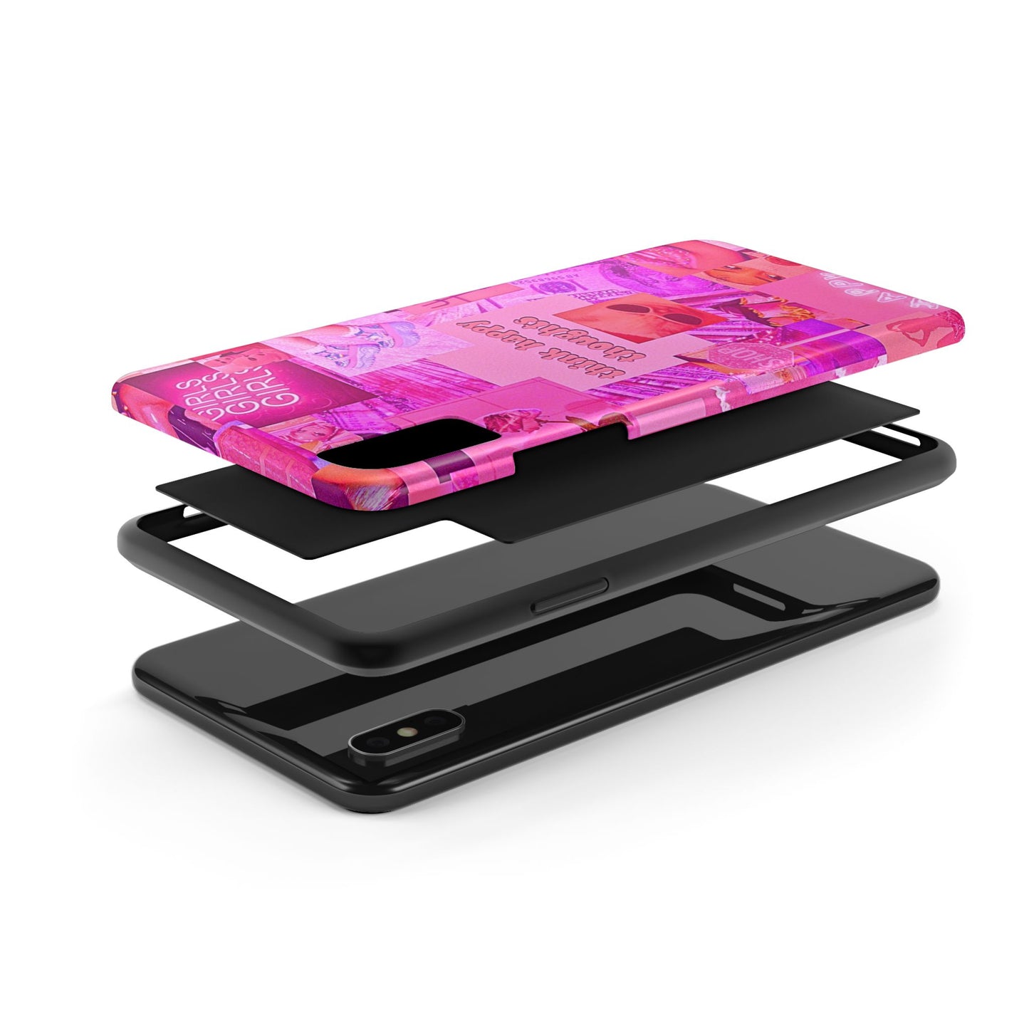 Think Happy Thoughts Pink Tough Phone Case | Aesthetic