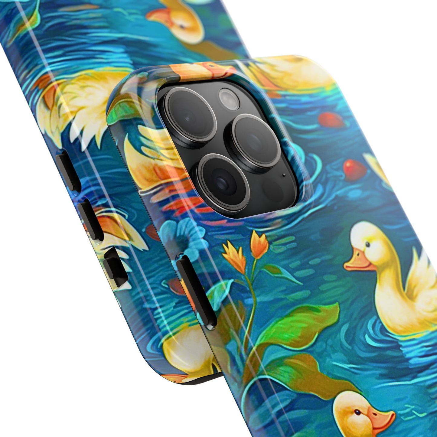 Ducks in the Pond Pattern Style Tough Phone Case | Animals