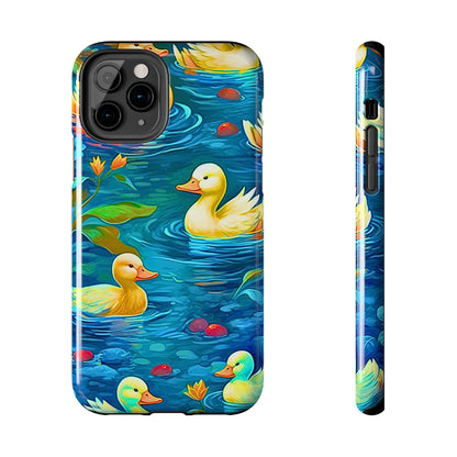 Ducks in the Pond Pattern Style Tough Phone Case | Animals
