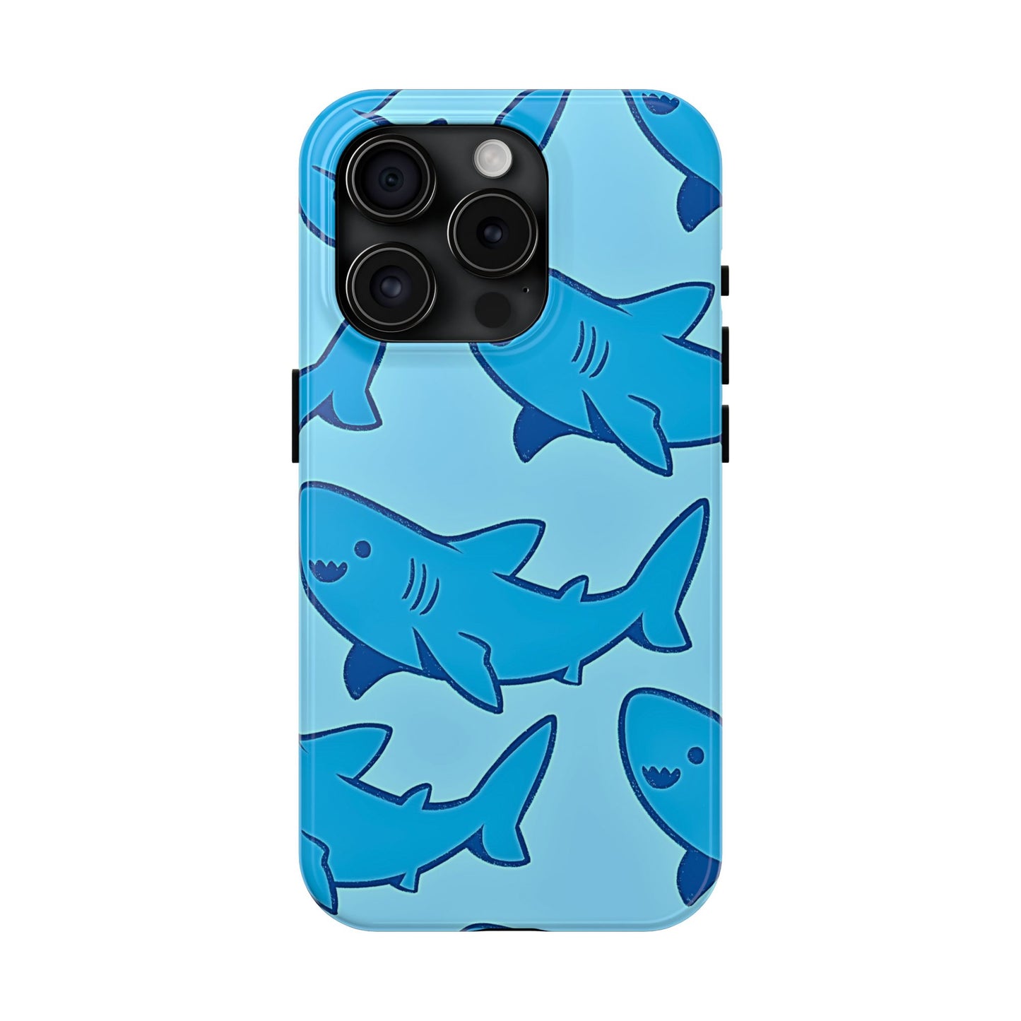 Smiley Shark Fun Pattern Tough Phone Case | Animals