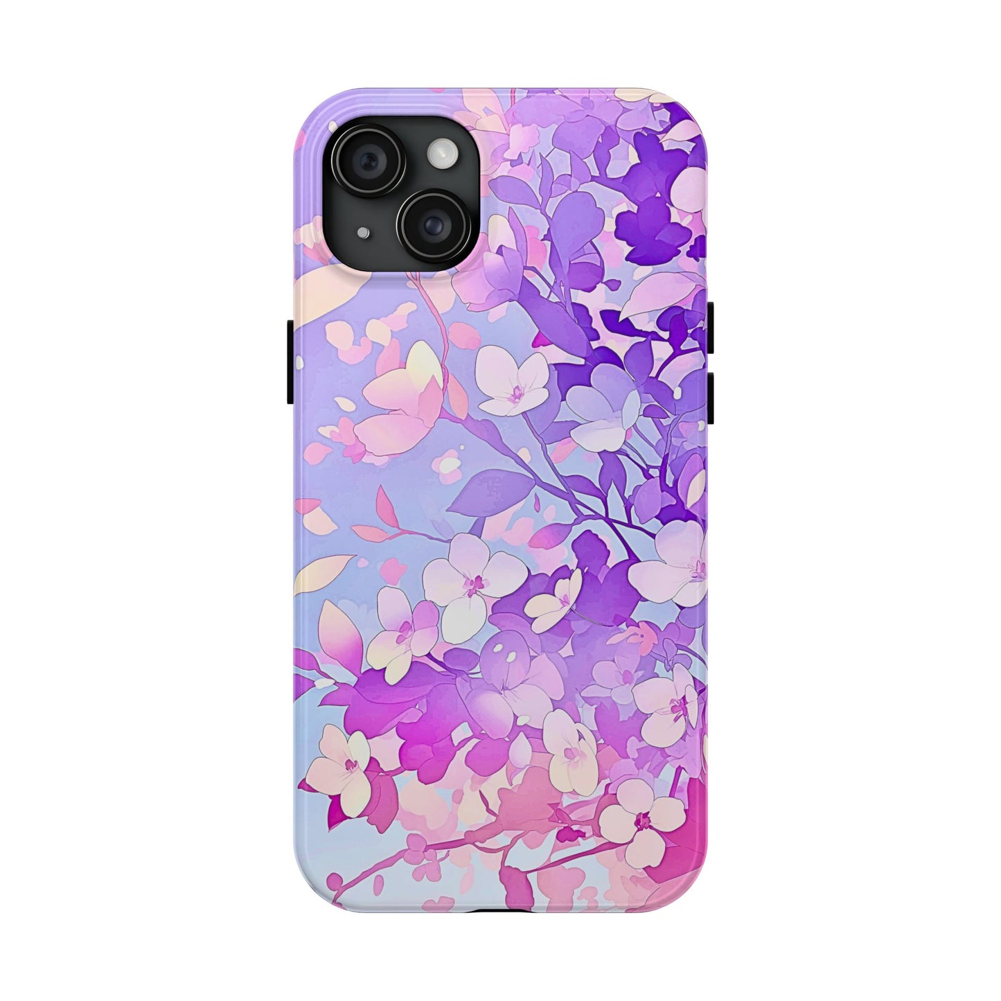 Funda resistente para teléfono con delicados estampados florales en tonos pastel | Estética