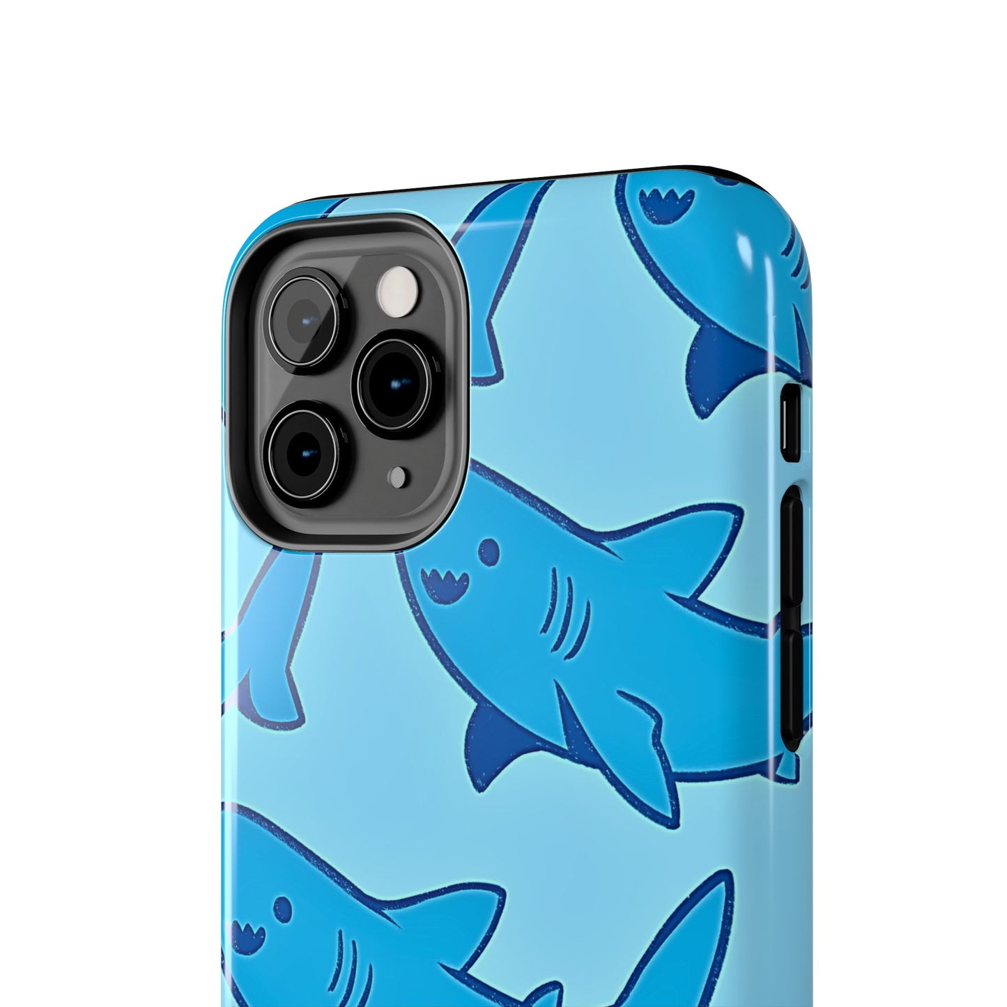 Smiley Shark Fun Pattern Tough Phone Case | Animals