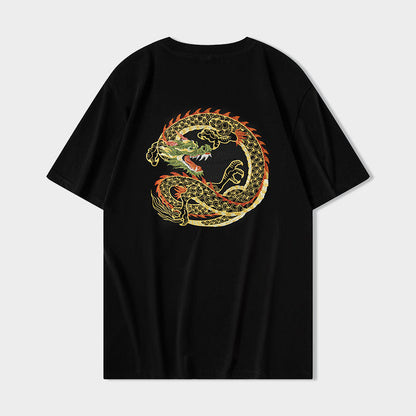 KH866 Golden Dragon Embroidery Tee