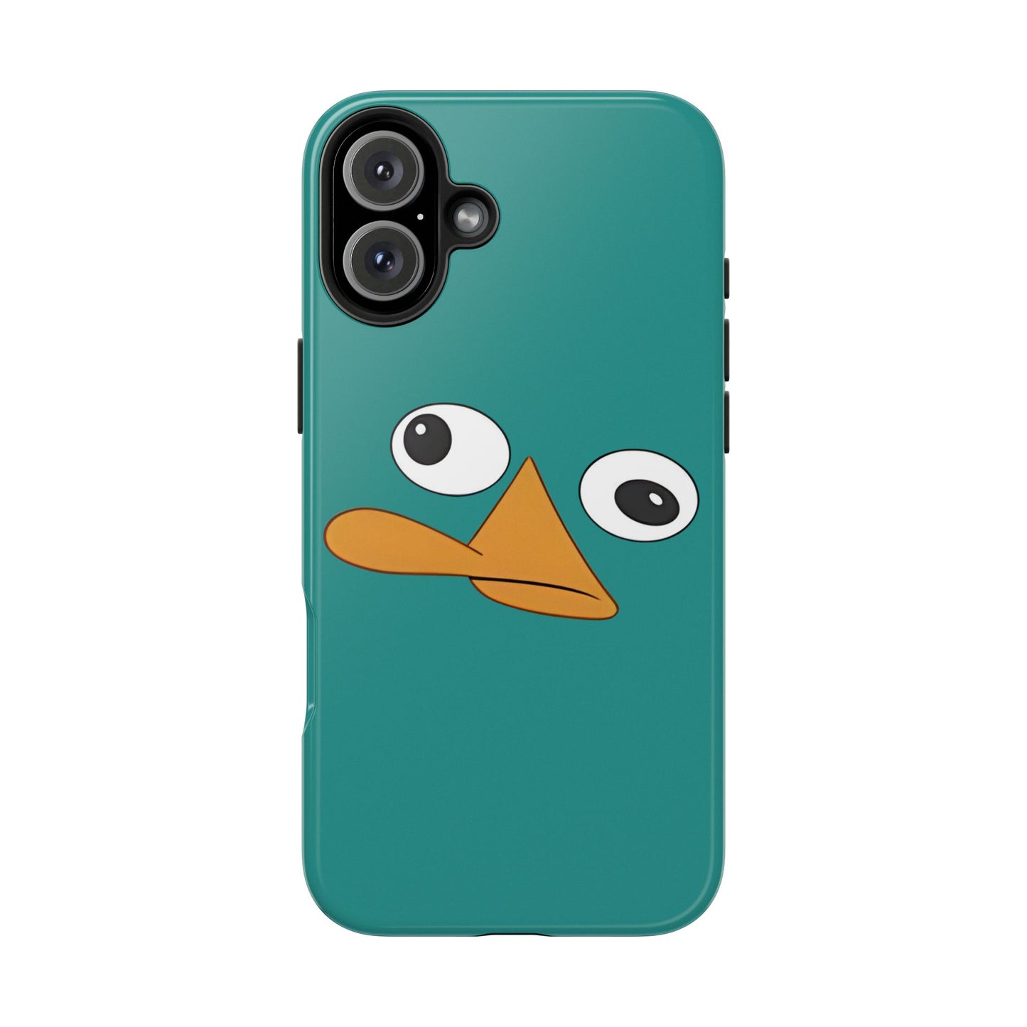 Phineas and Ferb Perry Platypus Eyes Teal Expression Tough Phone Case | Cartoon