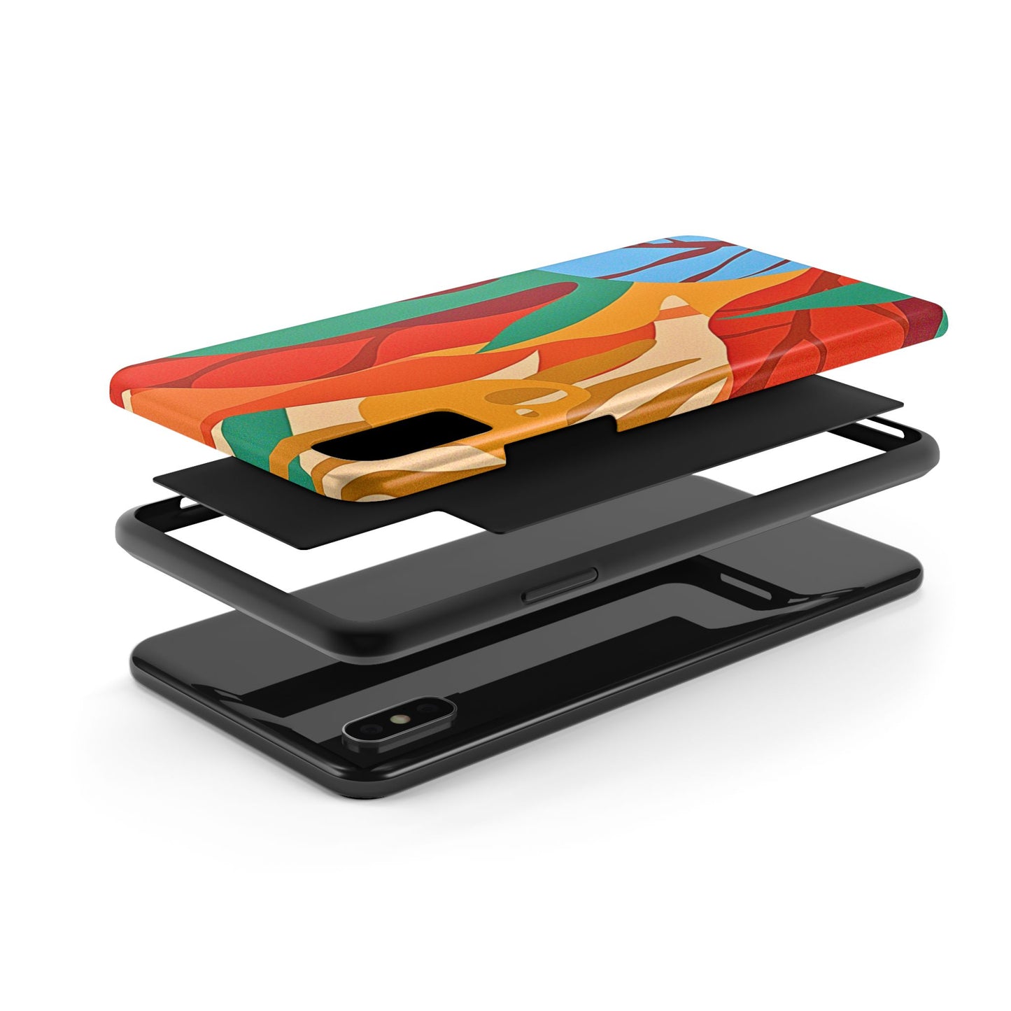 Abstract Autumn Leaves Tough Phone Case | Aesthetic