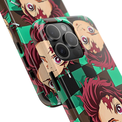 Tanjiro Kamado Head Pattern Tough Phone Case | Anime - Demon Slayer