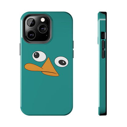 Phineas and Ferb Perry Platypus Eyes Teal Expression Tough Phone Case | Cartoon