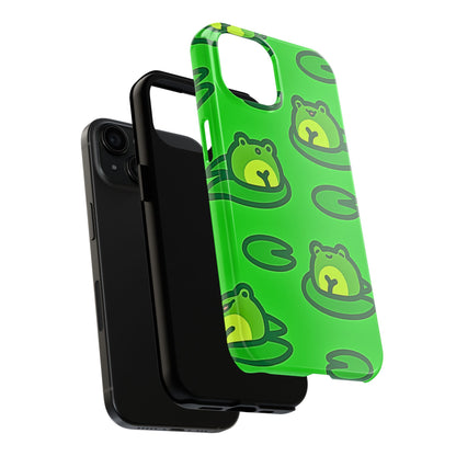 Cute Green Frogs Pattern Tough Phone Case | Animals