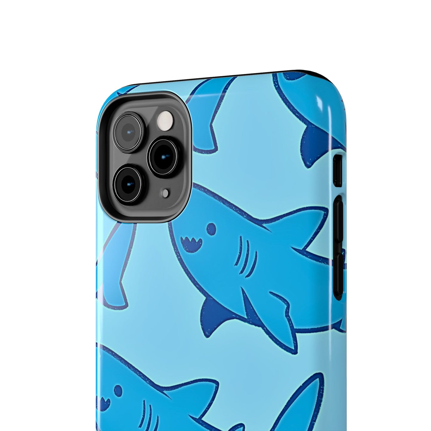 Smiley Shark Fun Pattern Tough Phone Case | Animals