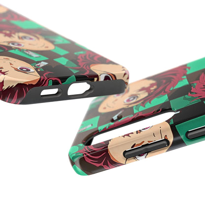 Tanjiro Kamado Head Pattern Tough Phone Case | Anime - Demon Slayer