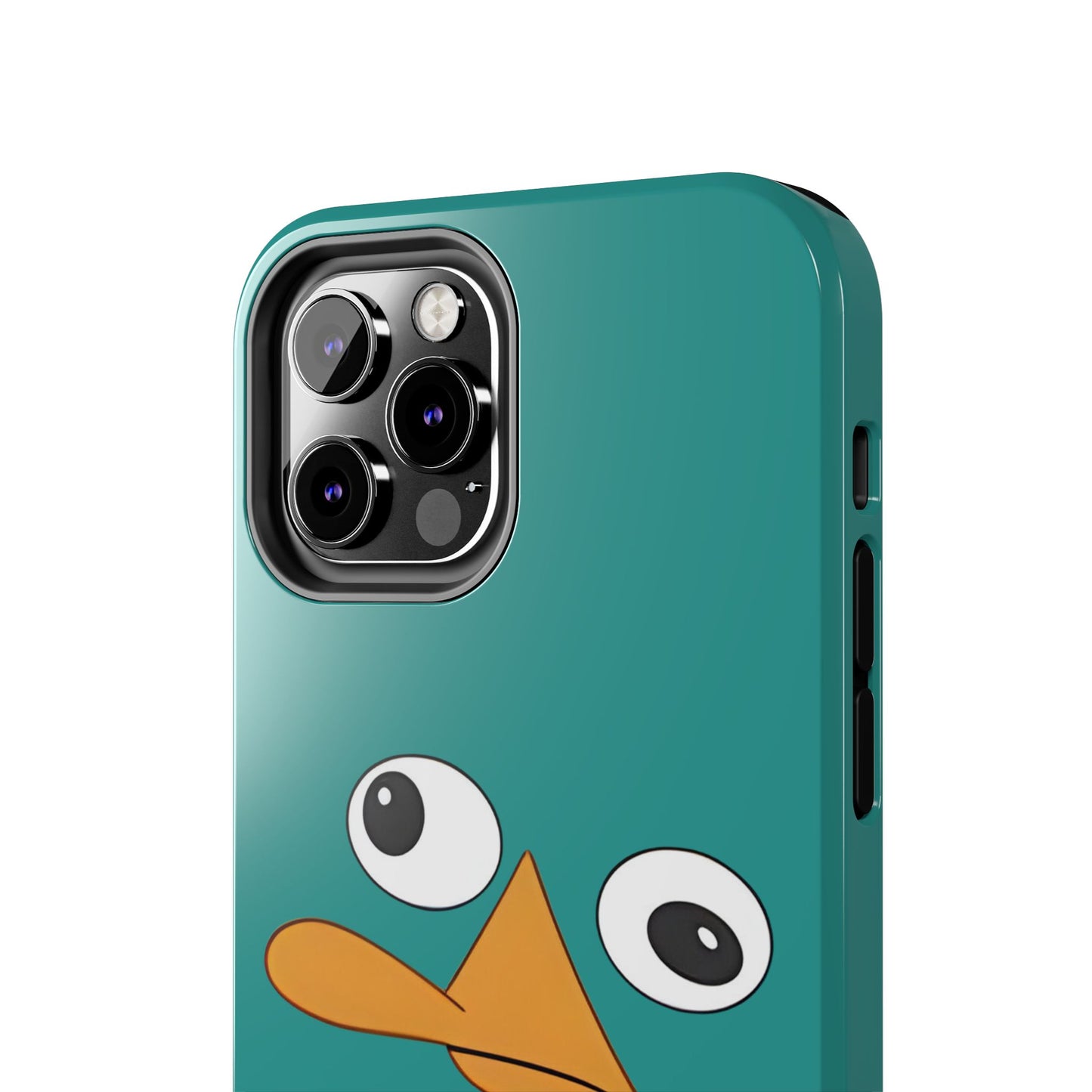 Phineas and Ferb Perry Platypus Eyes Teal Expression Tough Phone Case | Cartoon