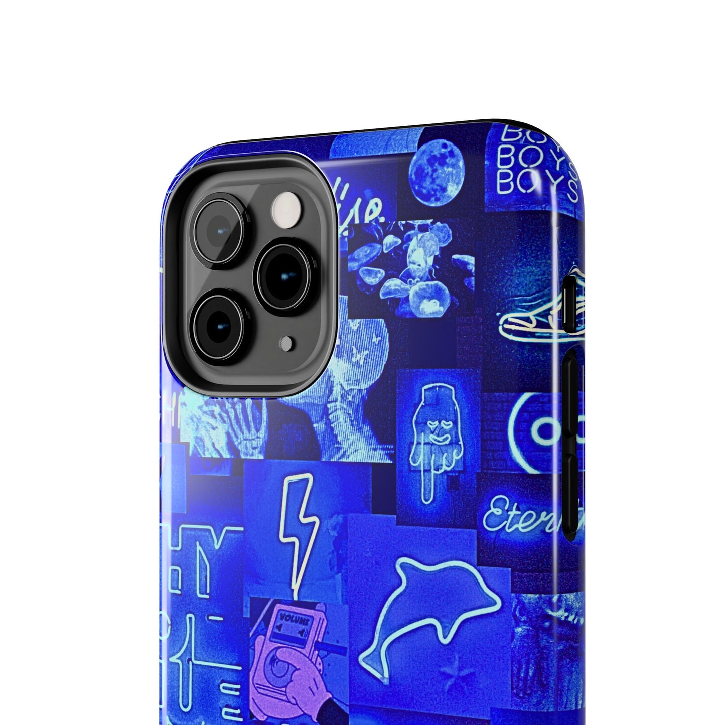 Blue Neon Style Tough Phone Case | Aesthetic