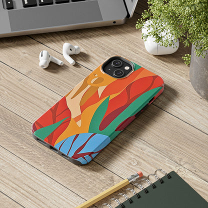 Abstract Autumn Leaves Tough Phone Case | Aesthetic