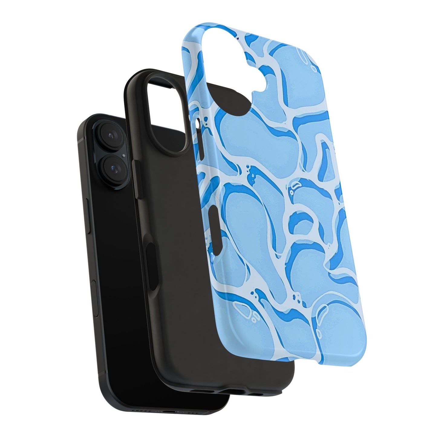 Funda resistente para teléfono con estampado de agua de piscina | Estética