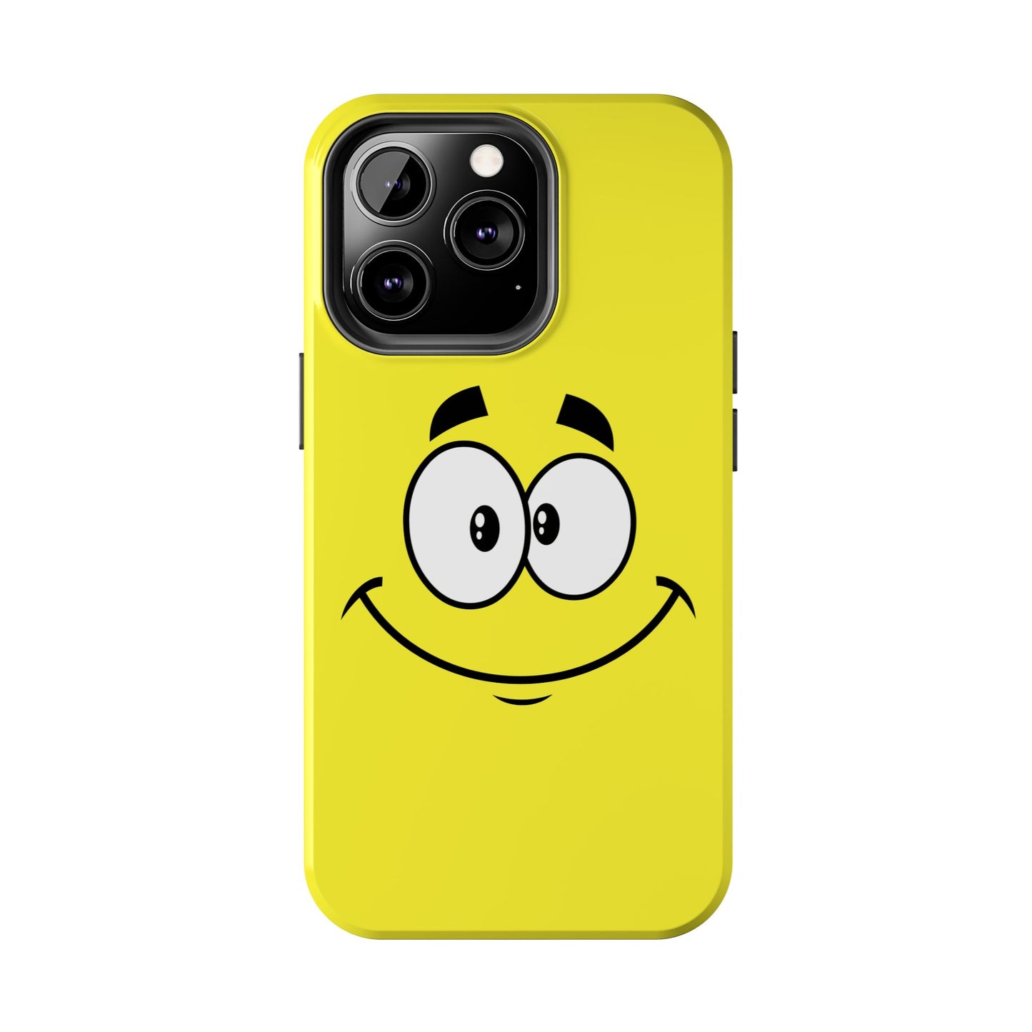 Smiley Happy Face Yellow Minimalist Cartoon Tough Phone Case | Funny