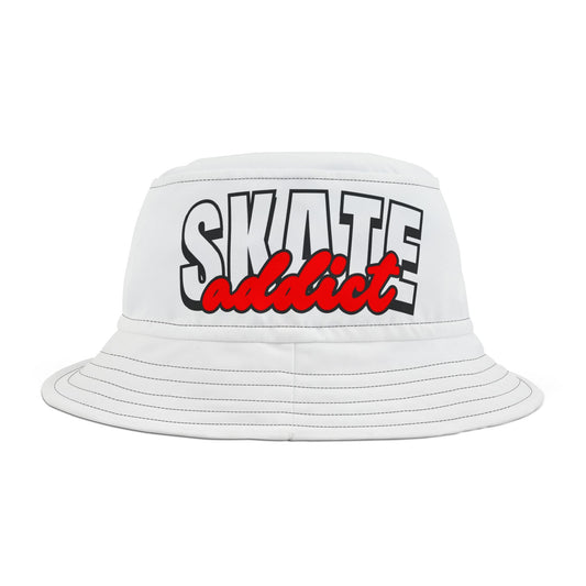 White Skate Addict Bucket Hat