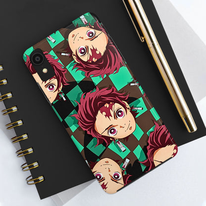 Tanjiro Kamado Head Pattern Tough Phone Case | Anime - Demon Slayer