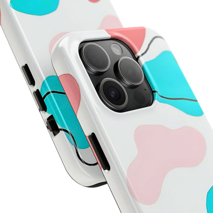 Abstract Shapes Preppy Pastel Style (Version 1) Tough Phone Case | Aesthetic