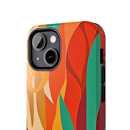 Abstract Autumn Leaves Tough Phone Case | Aesthetic