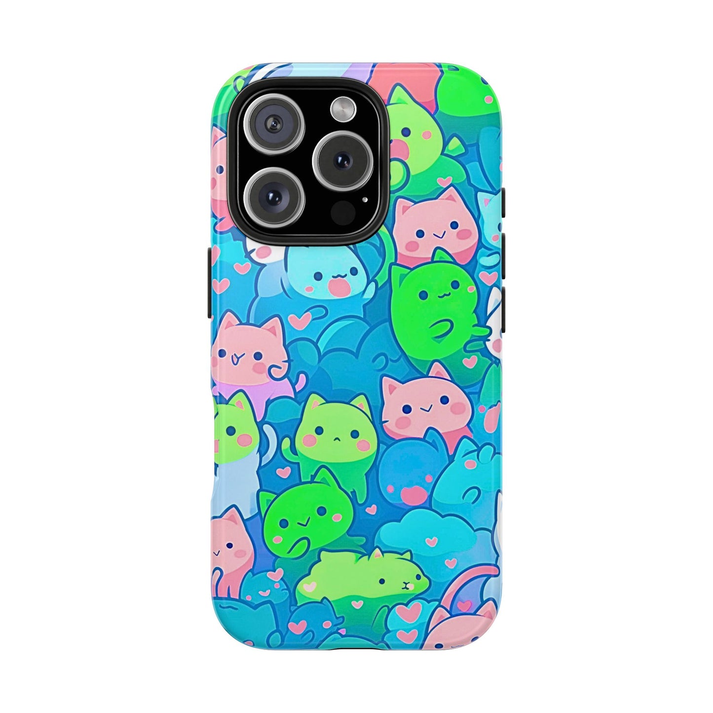 Cute Colorful Cats Pattern Style Tough Phone Case | Animals