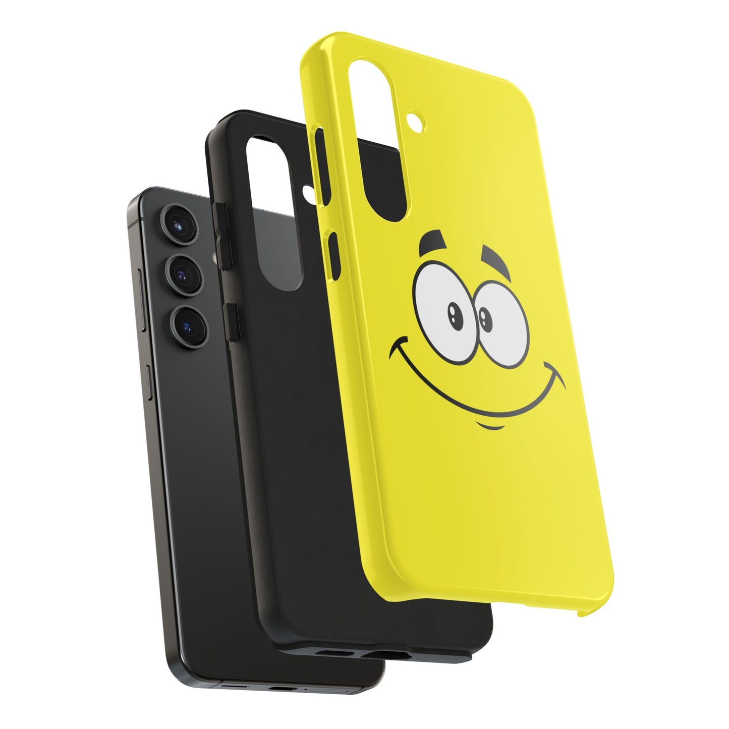 Smiley Happy Face Yellow Minimalist Cartoon Tough Phone Case | Funny
