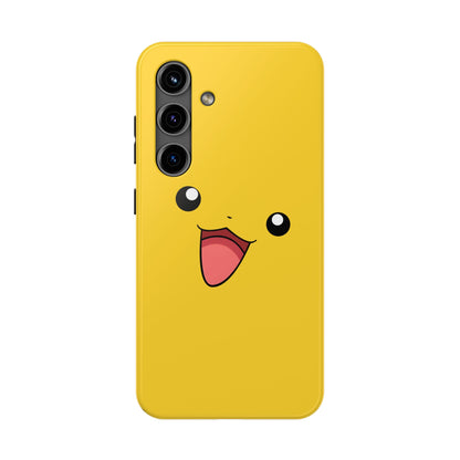 Electric Mouse Yellow Happy Face Minimal Design Tough Phone Case | Anime