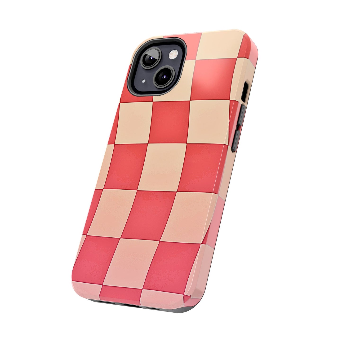 Preppy Checkered Pink Tough Phone Case | Aesthetic