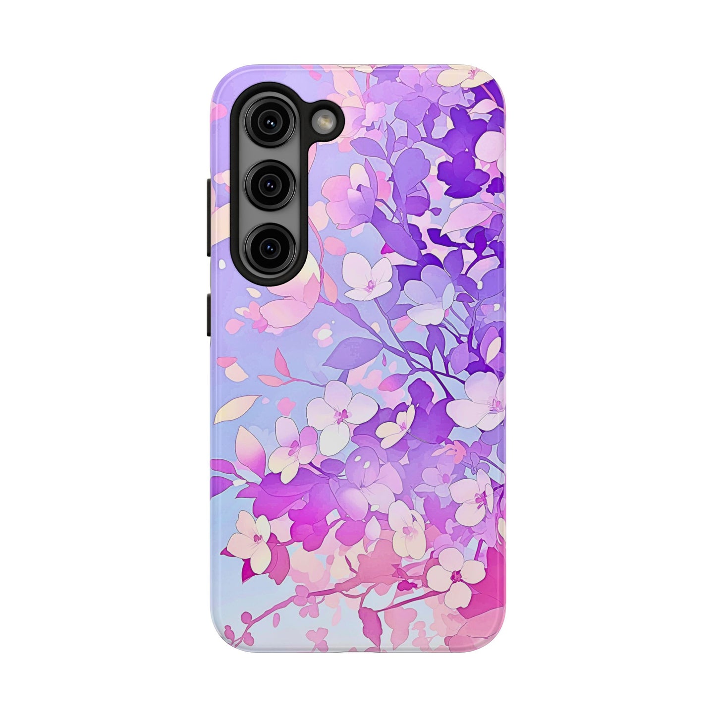 Funda resistente para teléfono con delicados estampados florales en tonos pastel | Estética