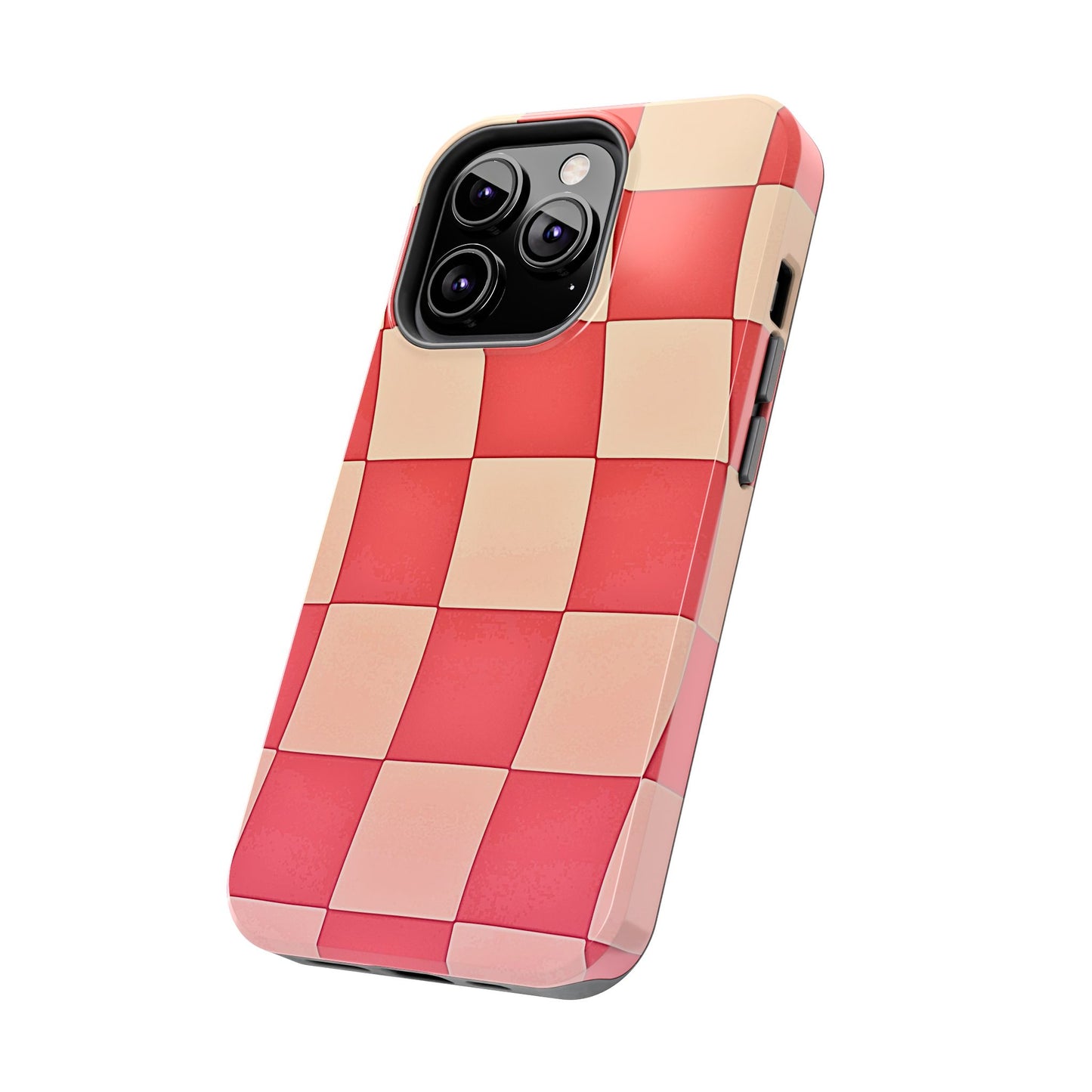 Preppy Checkered Pink Tough Phone Case | Aesthetic