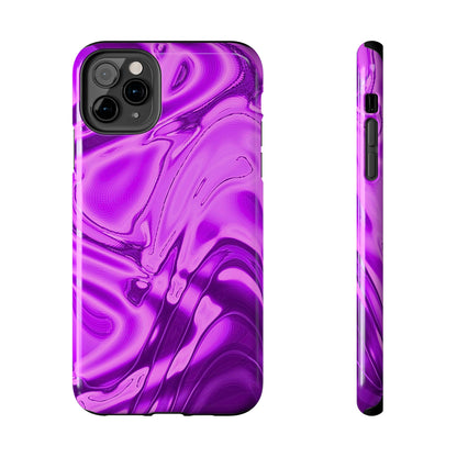 Liquid Metal Purple Tough Phone Case | Aesthetic