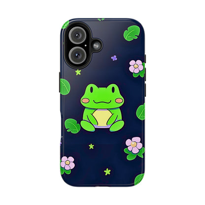 Adorable Froggy Black Tough Phone Case | Animals