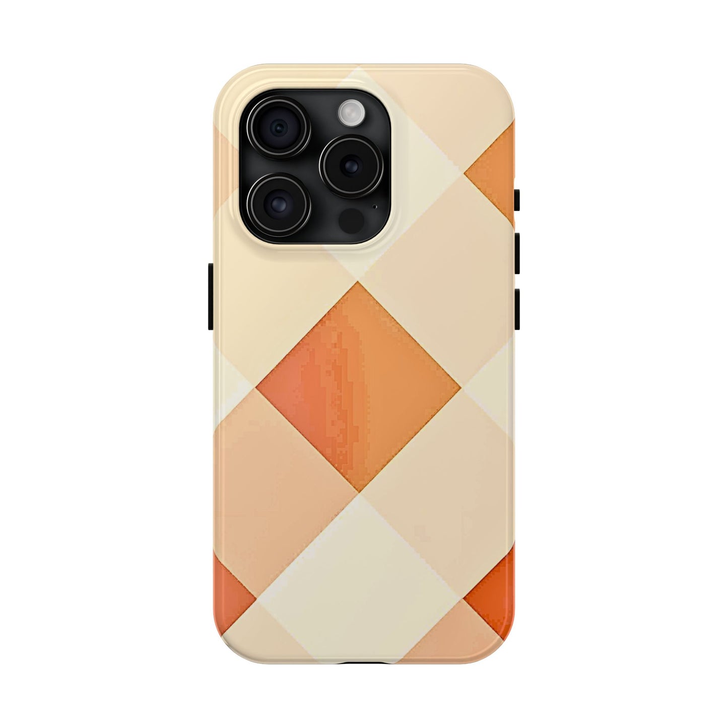 Pastel Minimalist Two-Tone Checkerboard Tough Phone Case | Aesthetic