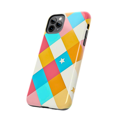 Vibrant Preppy Checkered Tough Phone Case | Aesthetic