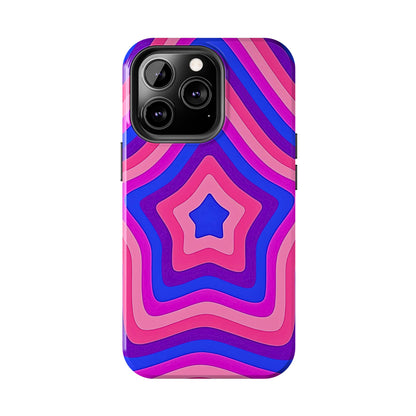 Funda resistente para teléfono con diseño de estrella retro | Estética
